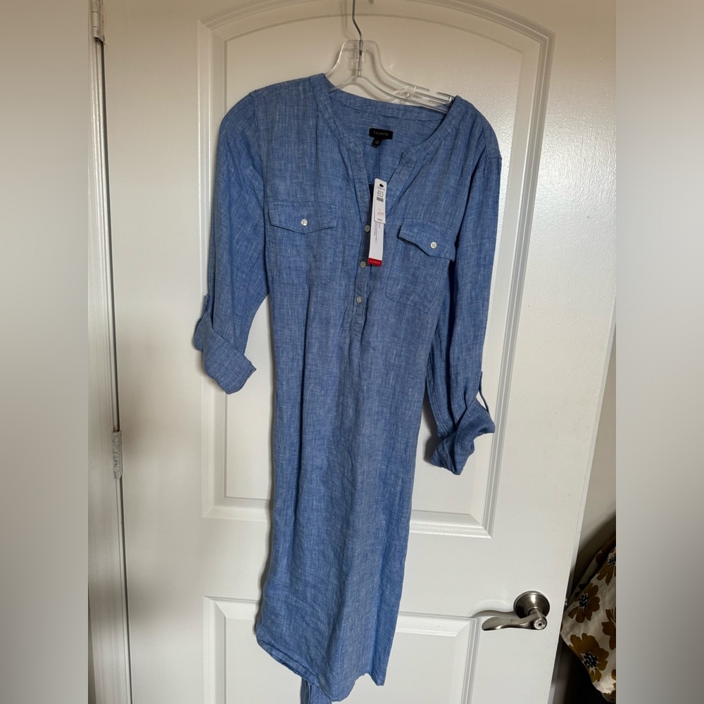 Talbots Blue Long Sleeve Dress